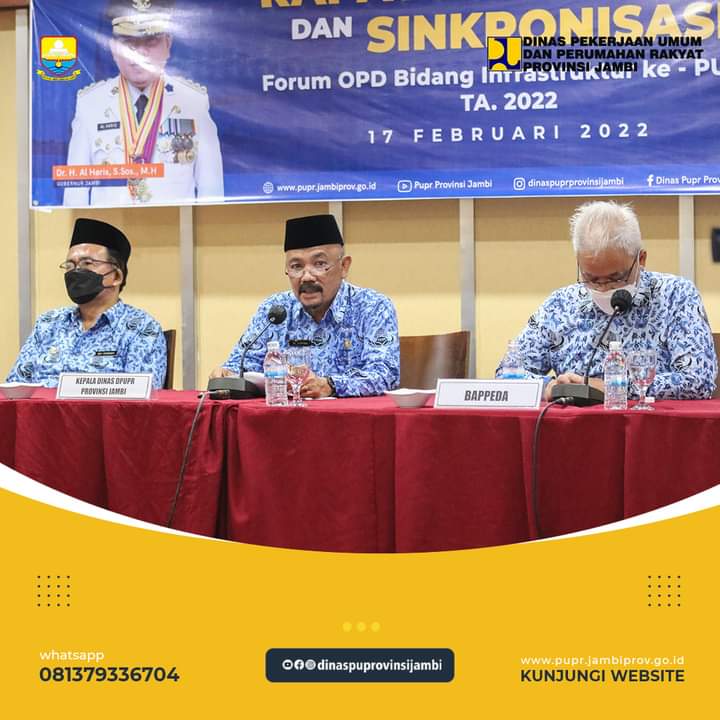 Dinas PUPR Provinsi Jambi Gelar Rapat Koordinasi dan Sinkronisasi Bersama Forum OPD Bidang Insfratruktur