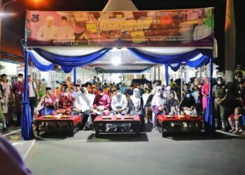 Masyarakat Kualatungkal Sambut Antusias Festival Pawai Takbiran Idul Fitri 1443 H