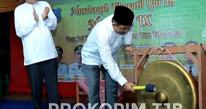 Secara Resmi Bupati Tanjab Barat Buka  MTQ Tingkat Desa Jati Emas