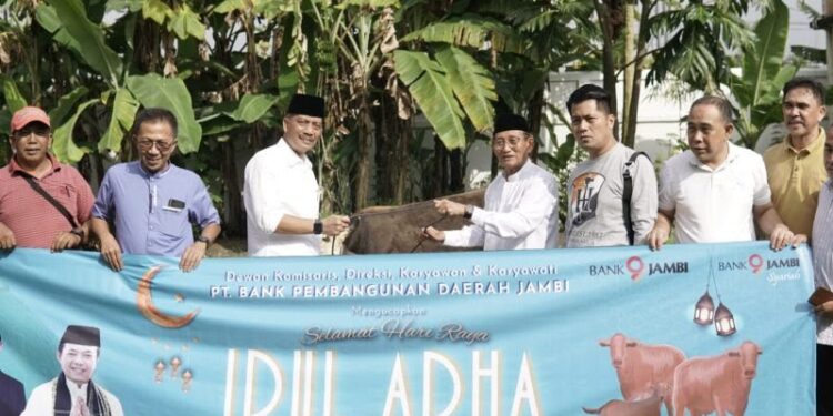 Peringati Hari Raya Qurban, Bank Jambi Salurkan 53 Sapi dan 1 Kambing
