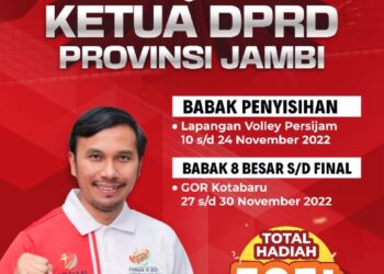 Mulai Hari  Ini, 8 Besar Tim Bola Voli Perebutkan Piala Ketua DPRD Provinsi Jambi