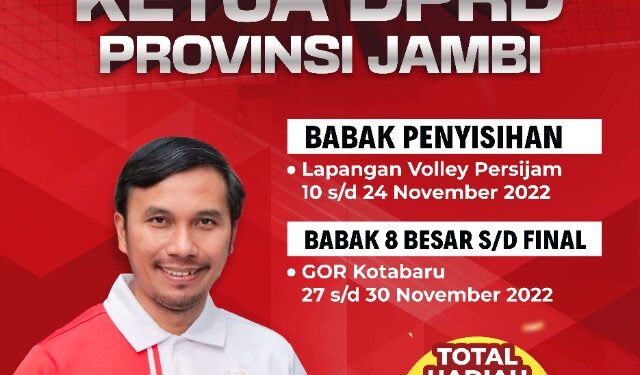 Mulai Hari  Ini, 8 Besar Tim Bola Voli Perebutkan Piala Ketua DPRD Provinsi Jambi