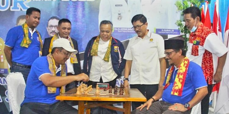 Buka Kejurprov Catur Tahun 2022, Bupati Didampingi Ucok Mora 