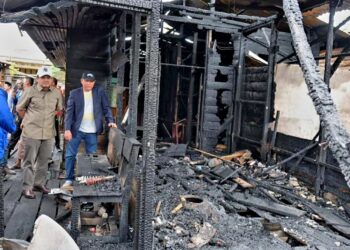 Bupati didampingi Wabup Tinjau Lokasi Kebakaran di Jalan Panglima