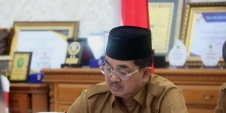 Bupati Anwar Sadat Ikuti Rakor Pengendalian Inflasi Daerah Secara Virtual