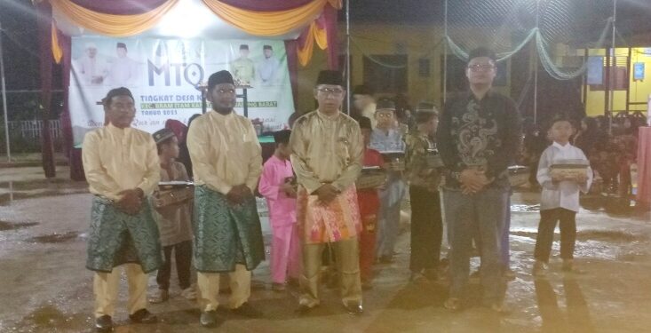 Gelar MTQ Ke-10, Pemdes Kemuning Beritakan Bantuan Anak-anak Kurang Mampu 