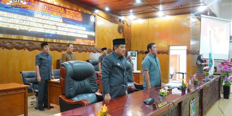 Guna Mendengarkan Pandangan Umum Fraksi-Fraksi, DPRD Tanjabbar Gelar Paripurna Kedua 