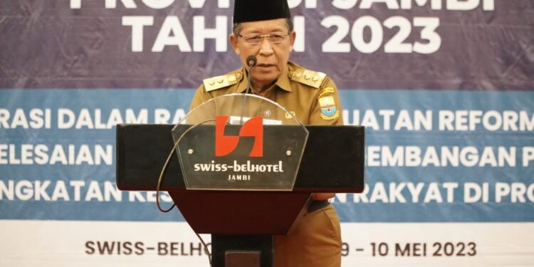 Abdullah Sani Buka Rakor Gugus Tugas Reforma Agraria Provinsi Jambi Tahun 2023