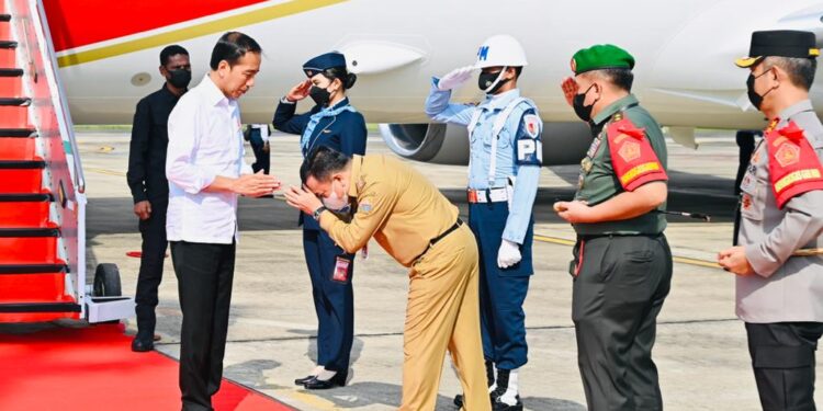 Tiba di Jambi, Presiden Joko Widodo Tinjau Pasar Talang Banjar dan Pasar Handil