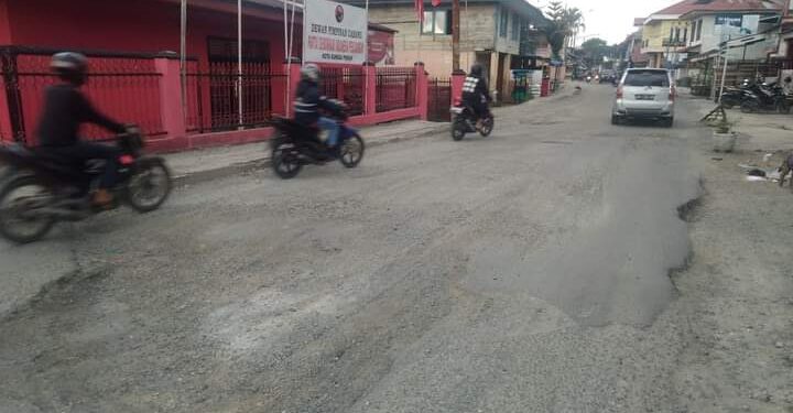 Kian Memprihatinkan, Kondisi Jalan H. Bakri Dusun Baru Makin Parah dan Lubang Makin Dalam