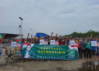 Bersama Komunitas Abang Becak, DPC PKB Tanjabbar Gelar Deklarasi Dukung Gus Imin Capres 2024