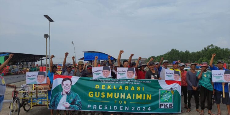 Bersama Komunitas Abang Becak, DPC PKB Tanjabbar Gelar Deklarasi Dukung Gus Imin Capres 2024