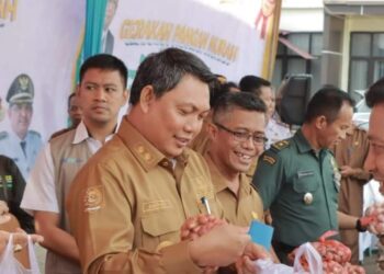 Wabup Hairan Hadiri Kegiatan Gerak Pangan Murah Jelang Idul Adha