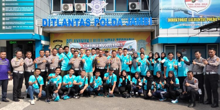 DirLantas Polda Jambi Lepas Kontingen Bola Volly Diajang Kapolri Cup 2023