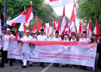 Gubernur Al Haris Lepas Kirab Peringatan 10 Muharram Serta Santuni Ribuan Anak Yatim