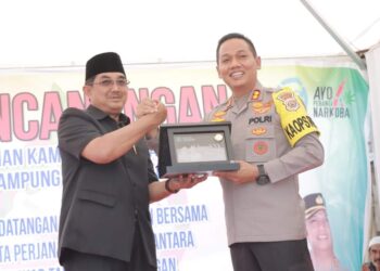 Bupati Bersama Kapolres Tanjab Barat Canangkan Kampung Nelayan Bebas Narkoba