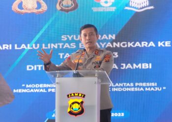 Kapolda Jambi Irjen.Pol.Rusdi Hartono Hadiri Tasyakuran HUT Lalulintas Bhayangkara ke 68