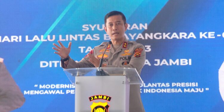 Kapolda Jambi Irjen.Pol.Rusdi Hartono Hadiri Tasyakuran HUT Lalulintas Bhayangkara ke 68