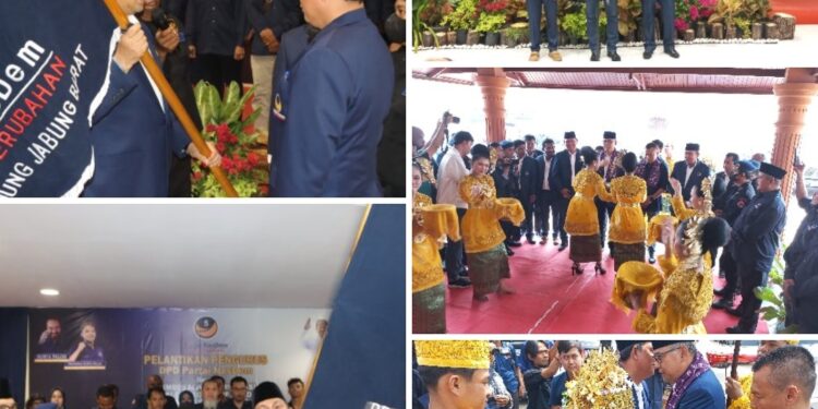 Dilantik Fasha, Hairan Resmi Pimpin DPD-NasDem Tanjabbar