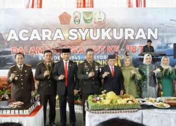 Ketua DPRD Jambi Hadiri Upacara dan Syukuran Hut TNI ke 78 di Makorem 042/Gapu