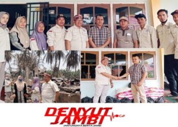 Ringankan Beban Korban Kebakaran di Tendah, Pemdes Sungai Keramat Beri Bantuan Beras dan Sembako