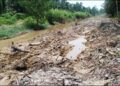 Baru Dikerjakan, Tanggul di Sungai Gebar Rusak. Rekanan Diminta Perbaiki