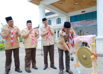 Bupati Anwar Sadat Jadi Pembina Upacara Pembukaan Perkemahan Bakti Cabang Ke-2 Saka Bakti