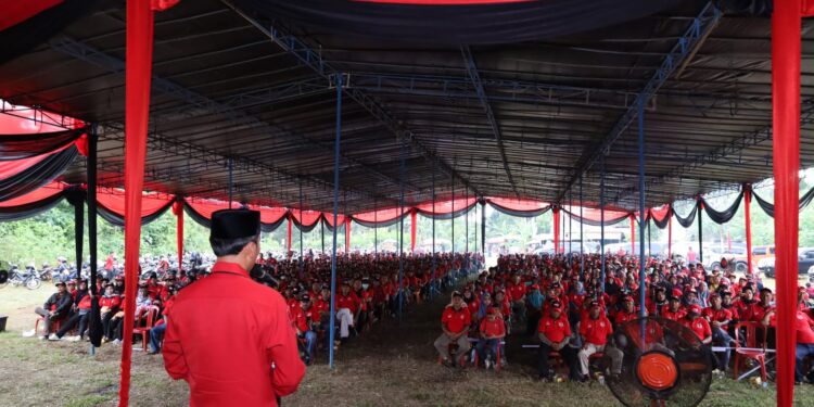 Resmi Dikukuhkan, 1.000 Relawan Edi Purwanto untuk DPR RI dan Ganjar-Mahfud di Sungai Gelam Siap Menangkan Pemilu 2024