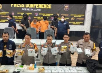 Terbesar, Polresta Jambi Ungkap 52,4 Kilogram Sabu Jaringan International dari Malaysia