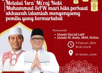 Guntur Muchtar: Melalui Isra’ Mi’raj Nabi Muhammad  SAW, Mari Kita Perkuat Ukhuwah Islamiah Menyongsong Pemilu yang Bermartabat