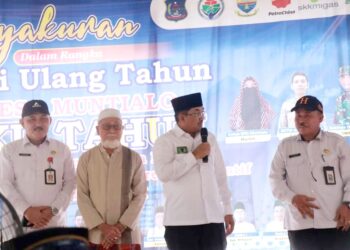 Bupati Tanjabbar Hadiri HUT Ke-XII Desa Muntialo