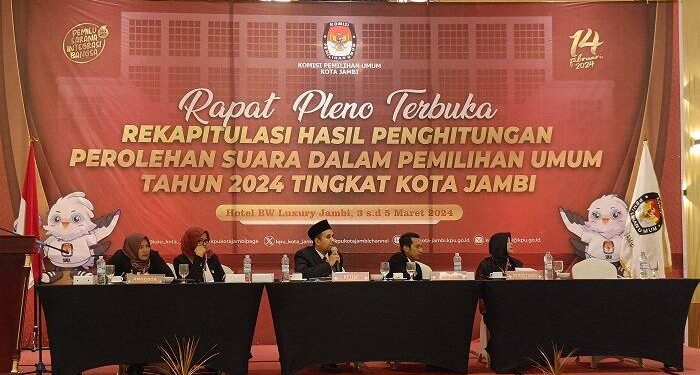 KPU Kota Jambi Mulai Rapat Pleno Rekapitulasi Hasil Penghitungan Perolehan Suara Pemilu 2024
