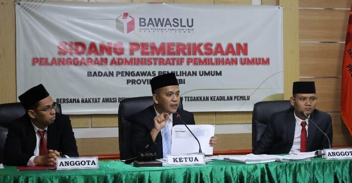 Bawaslu Jambi Kembali Gelar Sidang Dugaan Pelanggaraan Administratif