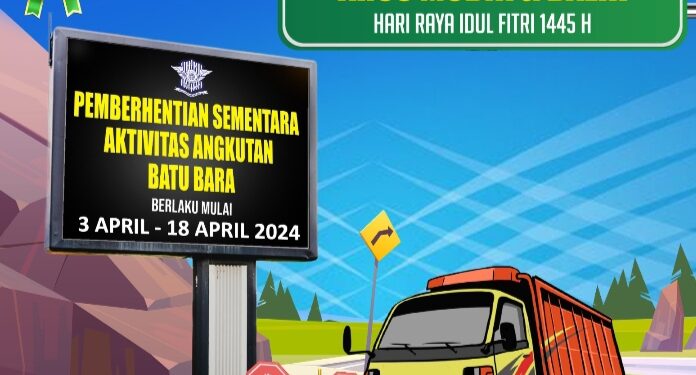 Tak Hanya Hentikan Sementara Aktivitas Angkutan Batu bara, Ditlantas Polda Jambi Turut Lakukan Pembatasan Angkutan barang Selama Arus Mudik dan Balik