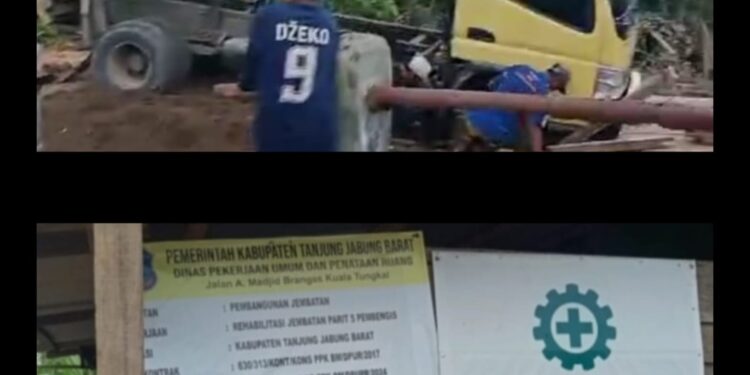 Dibangun Asal Jadi, Baru dilewati Satu Mobil, Jembatan Darurat Proyek Semau Ambruk