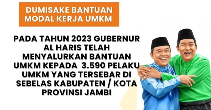 5.043 UMKM Dapat Bantuan Modal Kerja Dumisake Jambi Mantap