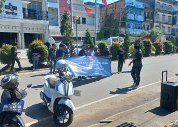 Tuntut Diskualifukasi Caleg Curang, LMND Jambi Geruduk Bawaslu Tanjabbar