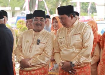 Kompak, Bupati dan Wakil Bupati Hadiri Rapat Paripurna Istimewa Peringatan Hari Jadi Kabupaten Tanjabbbar ke-59