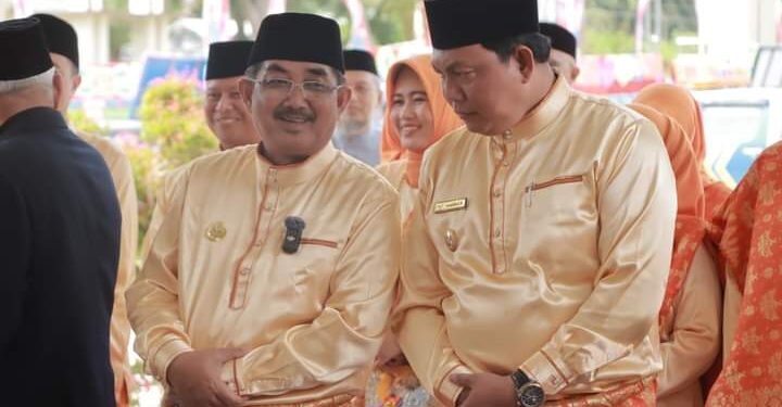 Kompak, Bupati dan Wakil Bupati Hadiri Rapat Paripurna Istimewa Peringatan Hari Jadi Kabupaten Tanjabbbar ke-59
