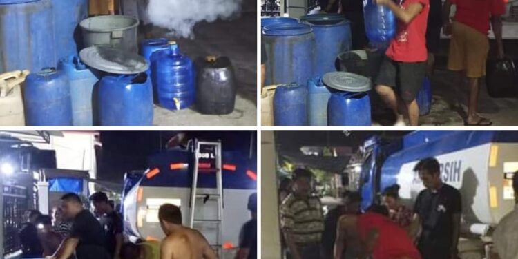 Peduli Masyarakat Terdampak Kemarau, Timses Hairan-Amin Kembali Salurkan Air Bersih di Kelapa Gading