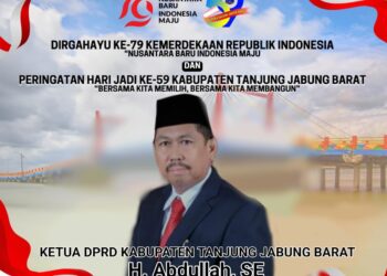 Ketua DPRD H Abdullah, SE Ucapkan Selamat Hari Jadi Tanjab Barat Ke-59 Tahun 2024