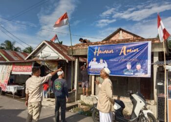 Besarnya Dukungan pada Hairan-Amin, Ketua Tim Pemenangan Kecamatan dan Warga Desa Kuala Indah Dirikan Posko Induk