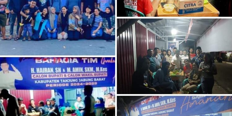 Luar Biasa, Dukung Hairan-Amin Muda-Mudi Sriwijaya Ramaikan Posko Tim Bahagia