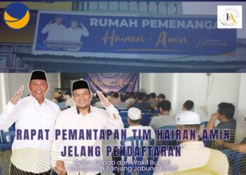 Jelang Pendaftaran ke KPU, Tim Pemenangan Hairan-Amin Gelar Rapat Pemantapan