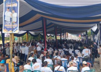 Ribuan Warga Tanjab Barat Serbu Posko Milenial, Siap Antar Hairan-Amin Daftar KPU