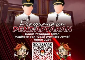 KPU Kota Jambi Umumkan Pendaftaran Calon Pilkada 2024 Selama 3 Hari