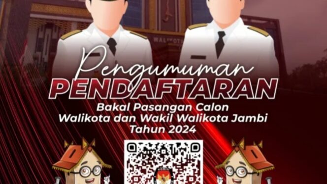 KPU Kota Jambi Umumkan Pendaftaran Calon Pilkada 2024 Selama 3 Hari