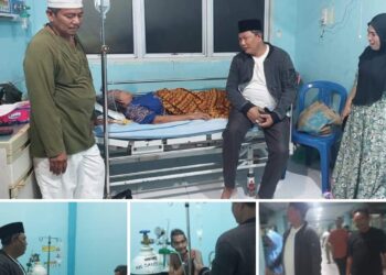 Berempati, Kepala Masyarakat, H. Hairan Jenguk Pasien RSUD Daud Arif Kualatungka