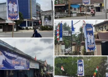 Ratusan Baliho Hairan-Amin Bertebaran di Kota Kualatungkal, Tipis Isu Gagal Calon