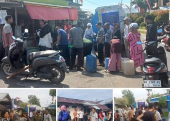 Tak Henti-hentinya, Kini Giliran Tim Milenial Hairan-Amin Bagikan Air Bersih di Kelurahan Tungkal II 